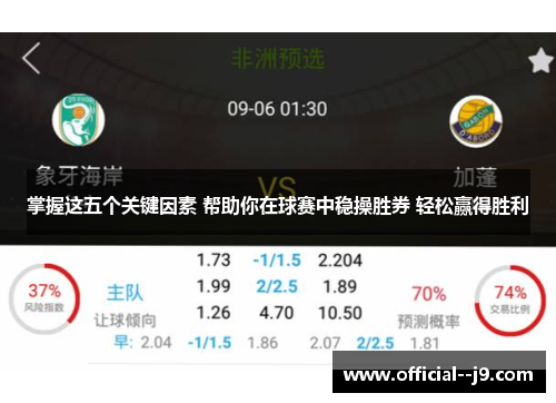 掌握这五个关键因素 帮助你在球赛中稳操胜券 轻松赢得胜利